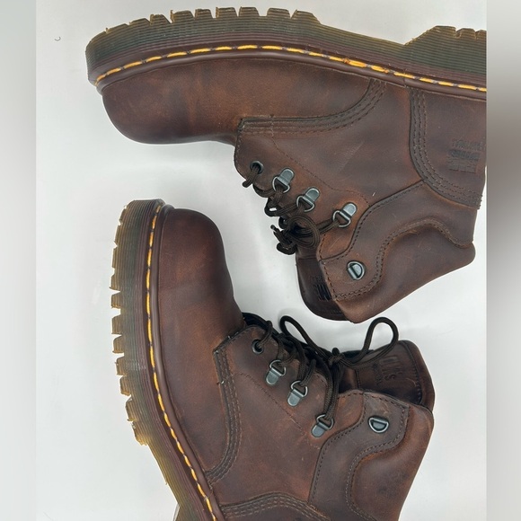 RARE Vintage Dr Martens 7735 Gaucho Safety Boot Made In England Brown Leather 7 - Picture 3 of 16